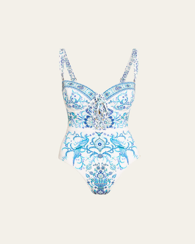 Isnik Lullaby Laced Balconette One-Piece Swimsuit